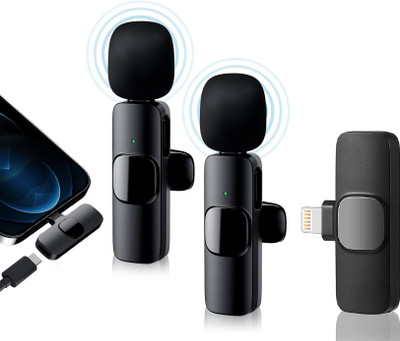 DawnRays Dual Lavalier Wireless Microphone for Recording,Interview, Vlog, Youtube Microphone