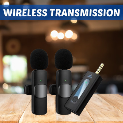 GUGGU K35 (Wireless Microphone) With Collar mic for Interview and VloggingF453 Microphone