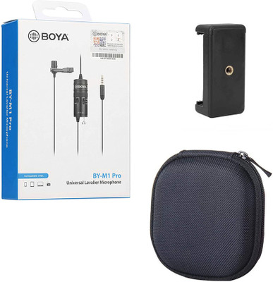BOYA M1 Pro with Carrying Case and Mount2 Omnidirectional Condenser Microphone