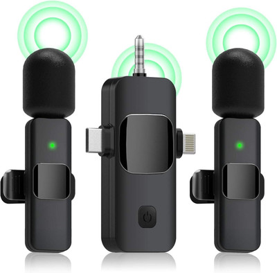 Gentle e kart 3 in 1 Wireless for Bluetooth Lavalier Microphone Noise-Canceling Microphone
