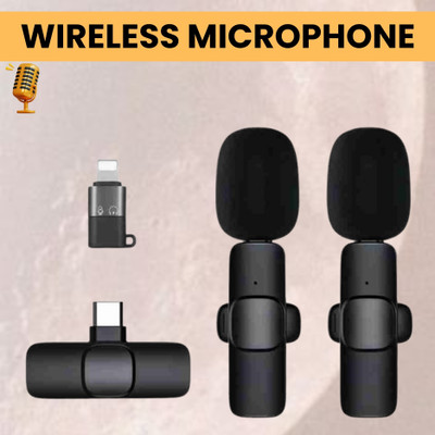 GUGGU K9Dual Wireless Microphone Plug& Bluetooth Collar Mic forLive Stream/YoutubeO243 Microphone