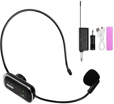 Adiohub Wireless Microphone (2 Transmitters and 1 Receiver 3.5mm Plug) Rechargeable Microphone