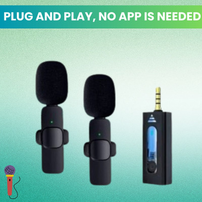 FRONY K35 Wireless Mic With Collar Microphone forYoutube/Voice Recording/InterviewC369 Microphone