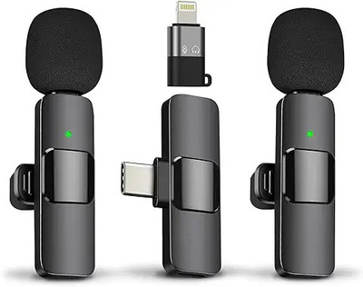 Khatusha Z337 K9 Lapel Dual Wireless Mic Youtube,Vlogging,Recording for iPhone/Android Microphone