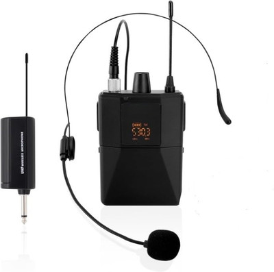 KH UHF Wireless Microphone System Portable Professional Cordless Microphone Set Microphone