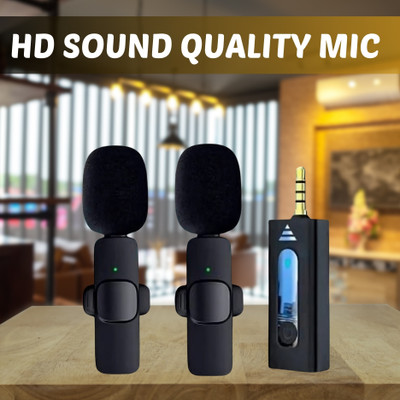 GUGGU K35 (Wireless Microphone) With Collar mic for Interview and VloggingG296 Microphone