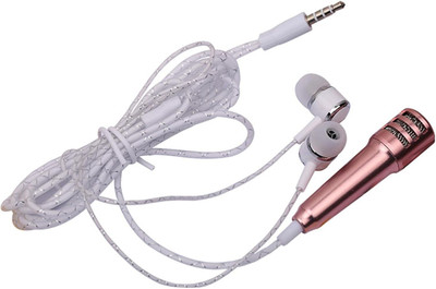 GUGGU Singing Microphone Dynamic & Stereo Earphone Compatible with all smart PhoneF229 Microphone