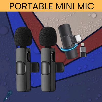 Clairbell K9 Dual Wireless Microphone, Bluetooth Collar Mic for Interview/YouTubeI350 Microphone
