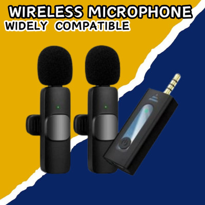 GUGGU K35 (Wireless Microphone) With Collar mic for Vlogging & Interview/RecordingE1 Microphone