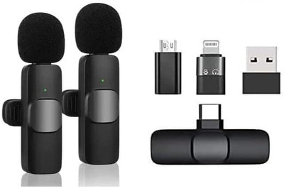 TP PLUS K9 Wireless Mic for All Mobiles for Youtube Dual User Wireless Collar Microphone Microphone