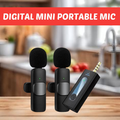 GUGGU K35 (Wireless Microphone) With Collar mic for Interview and VloggingG452 Microphone