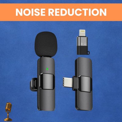 GUGGU K8 Wireless Microphone Recording Clip Mic with Receiver for Vlogging/YoutubeE60 Microphone