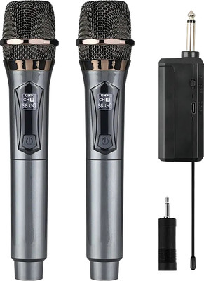 MOBIZAC Dyanmic Wireless UHF Microphones System Singing Mic for Public Speaking Stage Microphone