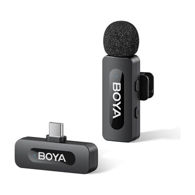 BOYA BY-V10 2.4 ghz Omnidirectional Wireless System with a Transmitter Microphone Microphone