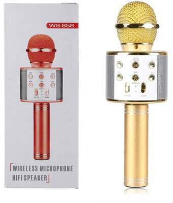 TFG WS858_Bluetooth Karaoke Mic with in built speaker (pack of 1) Microphone