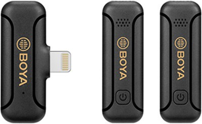 BOYA BY-WM3T2-D2 Wireless Lavalier Lapel Mix for iPhone iPad 2.4GHz Plug Play Microphone