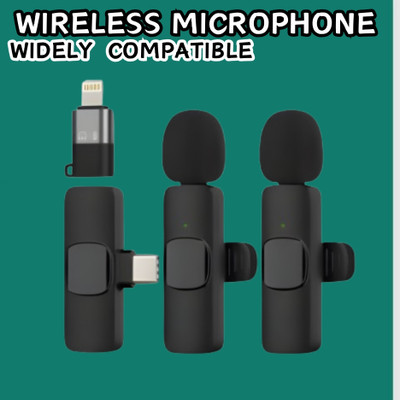 GUGGU K9 Dual (Wireless Microphone)Plug & Bluetooth Collar Mic for YouTub/VloggingC37 Microphone