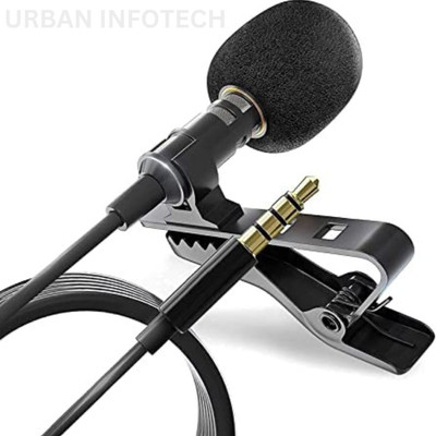 Urban Infotech 3.5 mm Mini Lavalier Microphone with Background Noise Free Collar Microphone Microphone