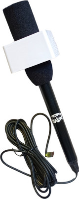 WON Professional SHOTGUN MIC REPORTING WITH MIC ID News mic square id white 11 inch Microphone