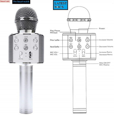 jorugo A46_WS858 MAX MICROPHONE Wireless MIC COLOR MAY VARY (PACK OF 1) Microphone