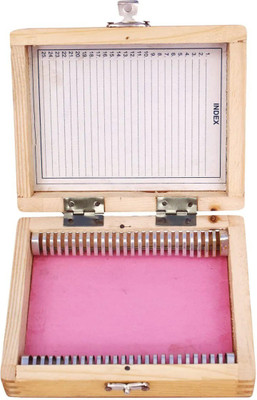 Pasco Microscope Wooden Slide Box For 25 Slides For Biology Lab For Scientific Microscope Slide Box