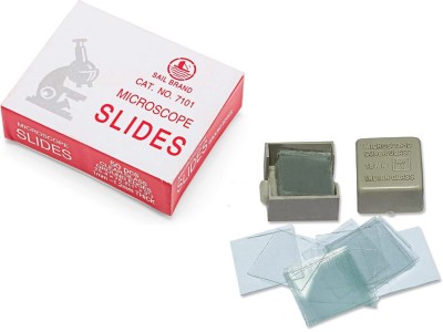 Clear & Sure Microscope Glass Slide Pack of 50 and Microscope Cover Slips Pack of 100 Microscope Slide Box