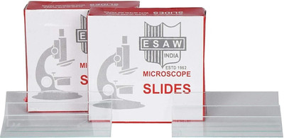 ESAW 500 Pcs. Blank Microscope Slides [Pre-Cleaned, Grounded Edges] Microscope Slide Box