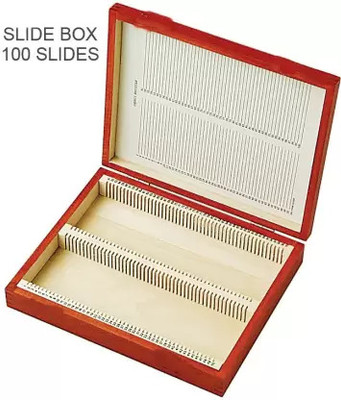 SCOPELANE Slide box for 100 prepared slides microscope slide box with index Microscope Slide Box