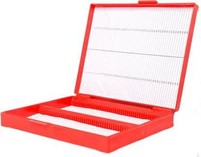 SBT Slide Box Hinged Cover, 100 Slide Capacity Polypropylene Microscope Microscope Slide Box