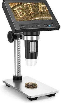 Etzin DM4 Digital Microscope 50-1000X, 4.3'' LCD Microscope Microscope Slide Box