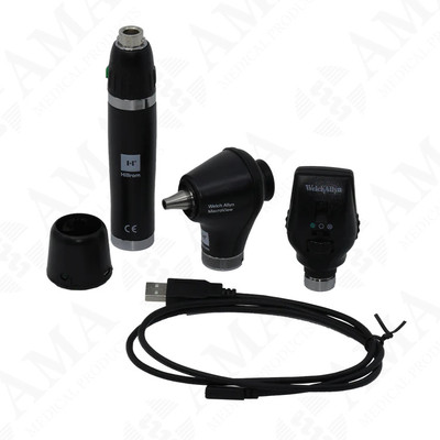 KASHSURG 3.5V Diagnostic Set with Coaxial LED Ophthalmoscope MacroView Basic LED Otoscope Microscope Slide Box