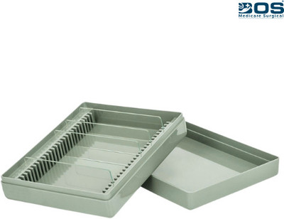 Bos Medicare Surgical Premium Quality Slide Box – 25 Slide Capacity|Durable & Portable Slide Case Microscope Slide Box