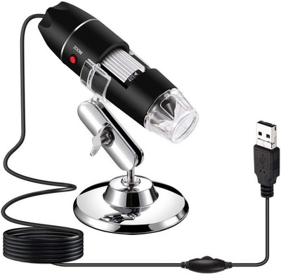 Etzin USB 3x1 Digital Microscope 40X to 1600X, 8 LED Magnification Endoscope Camera Microscope Slide Box