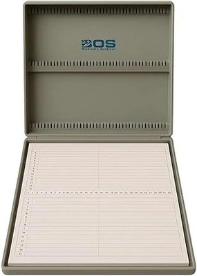Bos Medicare Surgical Slide Storage Box - 100 Slots | Secure & Organized Microscope Slide Holder Microscope Slide Box