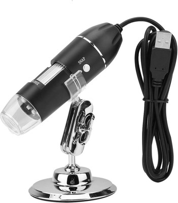 VOOCME USB Digital Microscope 50X to 500X, 8 LED Magnification Microscope Magnifier Microscope Slide Box
