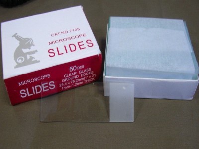 Kambojtraders Microscope Glass Slides (Pack of 50 slides) 75 X 25 X 1.4 mm Microscope Slide Box