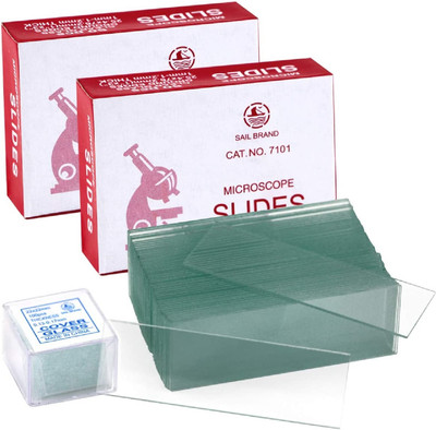 Jetflon Microscope Glass Slides 75 x 25 x 1.4 mm, Each 50 Pcs per box Pack of (4 box) Microscope Slide Box
