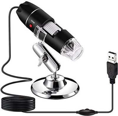 ULTRABYTES USB Digital Microscope, 3 in 1 Handheld 50X -1000X Magnification Endoscope Microscope Slide Box