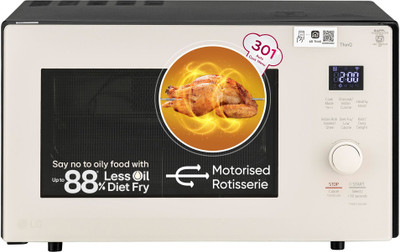 LG 28 L Scan to Cook Wi-Fi Model- ThinQ Enabled
301 Auto Cook Menu
Diet Fry
Charcoal Lighting Heater
30 Healthy Heart' Recipes~
Multicook Tawa Convection Microwave Oven(MJEN286UBW, Black, White)