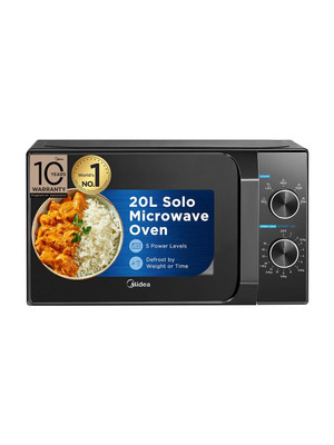 Midea 20 L 5 power levels & Defrost function Solo Microwave Oven(MMO20CXA-MMPEBK, Black)