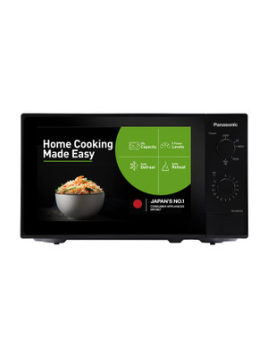 Panasonic 20 L Epoxy Gray Cavity Coating, Auto Cook Recipes Solo Microwave Oven(NN-SM25JBFDG, Black)