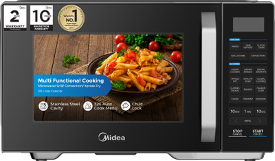 28 L with Air fry, Grill, 326 Auto Cook Menu, 900W Microwave Power, Defrost, Multi-Stage Cooking, Stainless Steel Cavity Convection Microwave Oven(MMOP03XA-ECSEBK, Dark Grey)