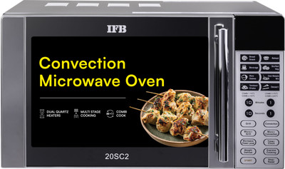 20 L 24 Standard Cook Menus, Steam Clean, Weight Defrost, Grill & Multi-Stage Cooking Convection Microwave Oven(20SC2, Silver)