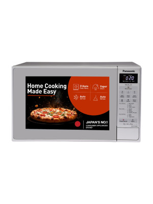 Panasonic 20 L 51 Auto Cook Menu, Steam Clean, Auto Deforst and Reheat, Child Lock Solo Microwave Oven(NN-ST26JMFDG, Silver)