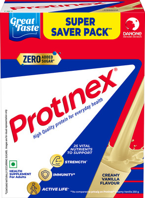 Protinex Creamy vanilla |40% daily protein with 200ml milk | Strong muscles | Zero sugar(750 g)