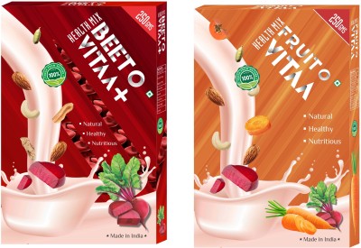 MAYILON FOODS BEETO VITAA+ HEALTH MIX & FRUITO MALT EACH 250GM(2 x 250 g)