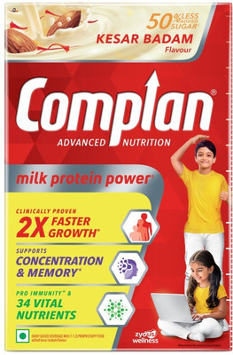 COMPLAN Nutrition Drink Powder for Children, Kesar Badam Flavour, Carton(500 g)