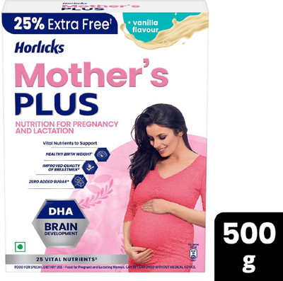 Horlicks Mother's Plus Vanilla BIB,For Pregnancy & Lactation(500 g)