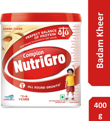 COMPLAN NutriGro Nutritional Drink powder for 2 to 6 Years, Badam Kheer Flavour Jar(400 g)