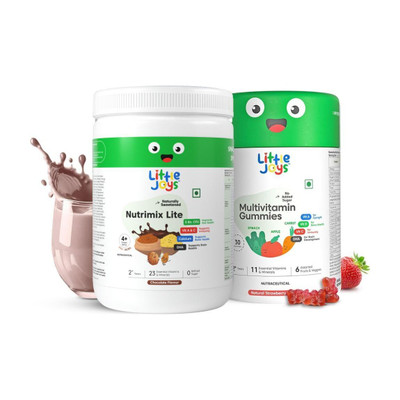 Little Joys Immunity Booster Kit Lite 2-6 yr Nutrimix Lite & Multivitamin Gummies(2 x 175 g)